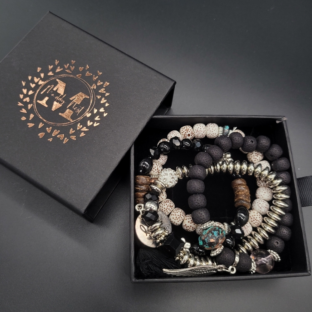 Multilayer Natural Stone Charm Tassel